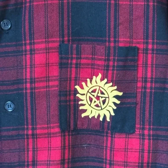 Supernatural Culturefly Plaid Winchester Brothers Size L - Picture 3 of 6